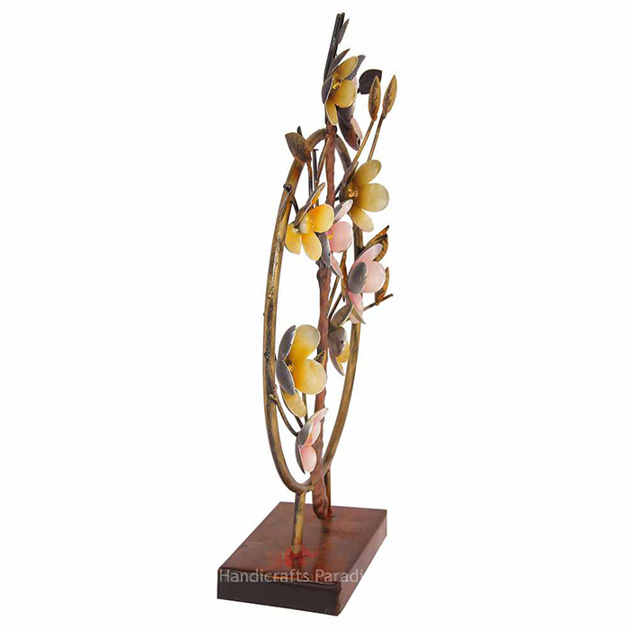 Handicrafts Paradise Wrought Iron Tree Branch with Flowers Showpiece for Home decor, 21 inch - Image 4