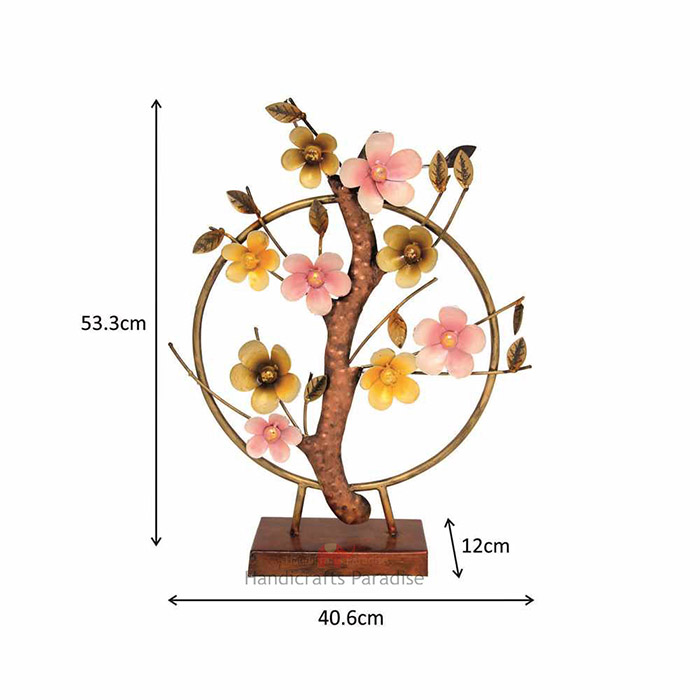 Handicrafts Paradise Wrought Iron Tree Branch with Flowers Showpiece for Home decor, 21 inch - Image 6