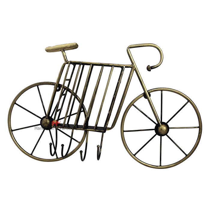Handicrafts Paradise Decorative Bicycle Showpiece Wall D?cor in Wrought Iron for Home D?cor - 24 inches