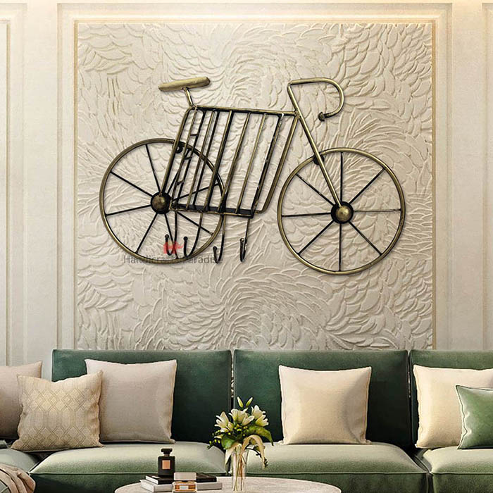 Handicrafts Paradise Decorative Bicycle Showpiece Wall D?cor in Wrought Iron for Home D?cor - 24 inches - Image 6