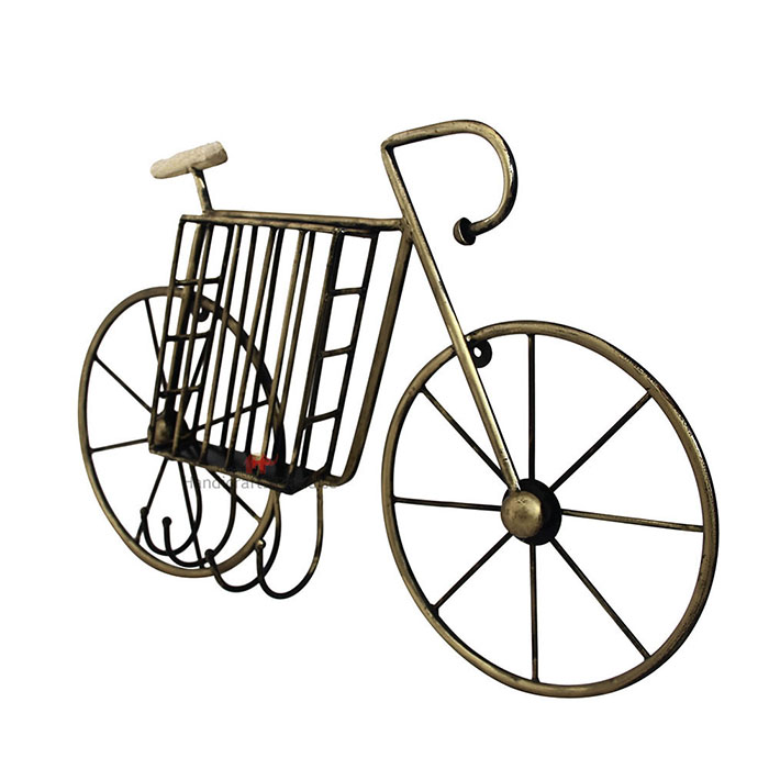 Handicrafts Paradise Decorative Bicycle Showpiece Wall D?cor in Wrought Iron for Home D?cor - 24 inches - Image 2