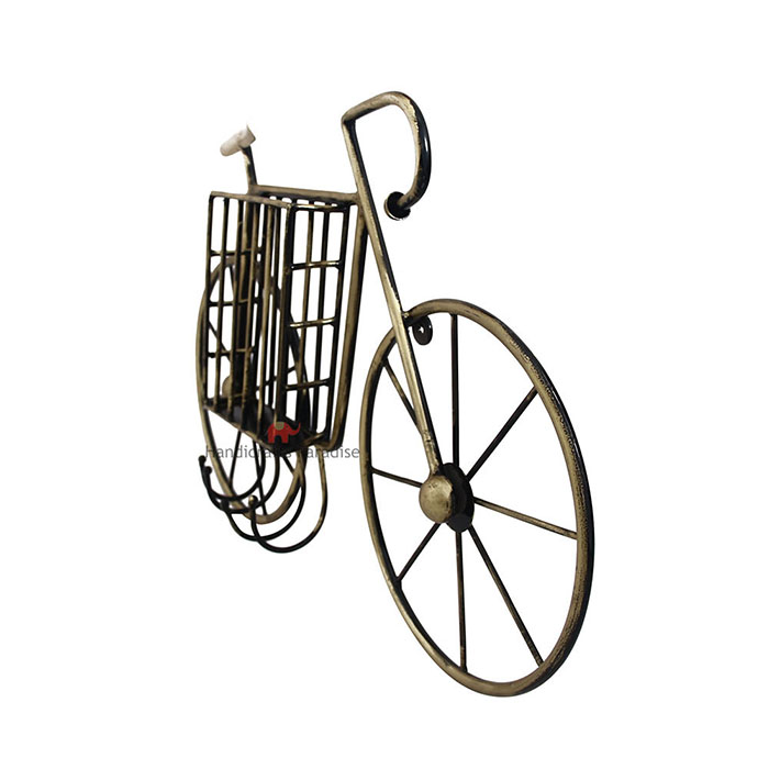 Handicrafts Paradise Decorative Bicycle Showpiece Wall D?cor in Wrought Iron for Home D?cor - 24 inches - Image 3