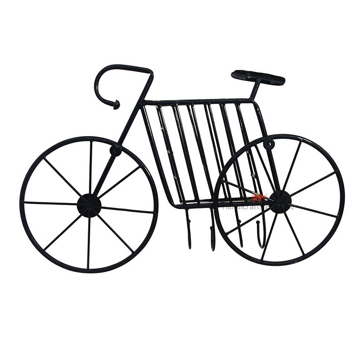 Handicrafts Paradise Decorative Bicycle Showpiece Wall D?cor in Wrought Iron for Home D?cor - 24 inches - Image 4
