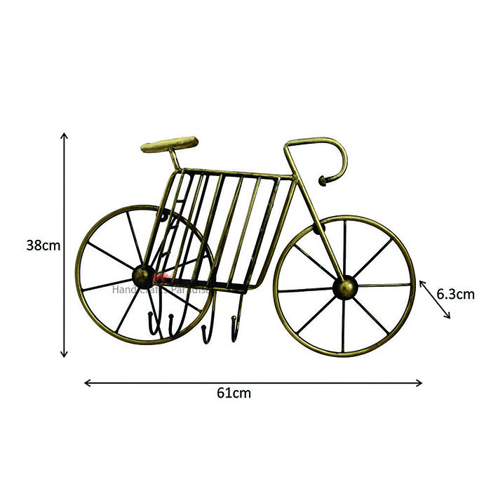 Handicrafts Paradise Decorative Bicycle Showpiece Wall D?cor in Wrought Iron for Home D?cor - 24 inches - Image 5