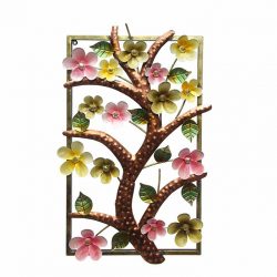 Handicrafts Paradise Wrought Iron Tree Wall D?cor for Living Room/Hotel/Restaurant/Bedroom/Drawing Room ( Multicolor ) ( 15 x 25.5 inch )